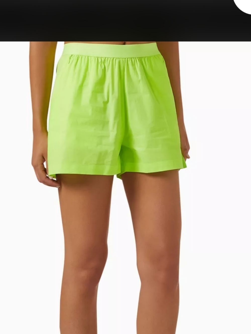 Good American Electric Lime Green Weekend Shorts NWT Size: 2 = Medium - Picture 2 of 5